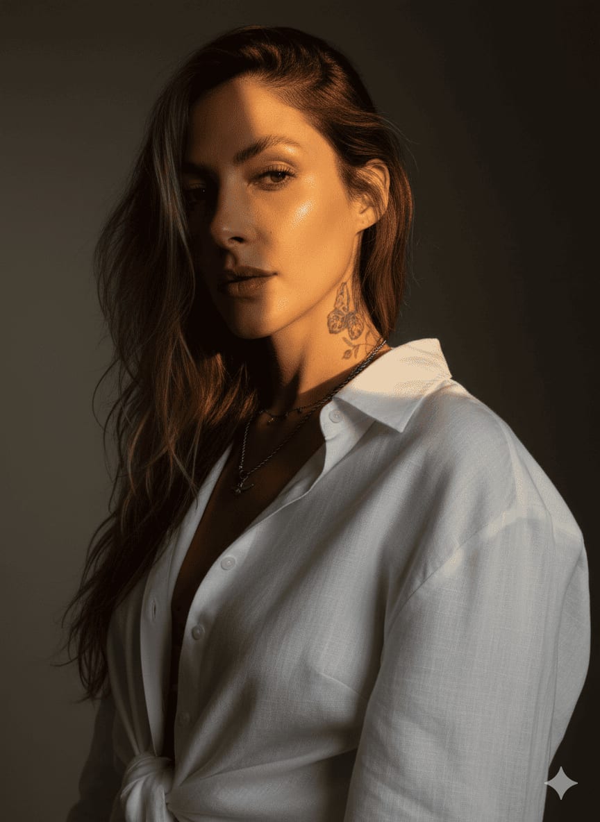 Retrato de Tayná Schultz, fundadora da Taynart