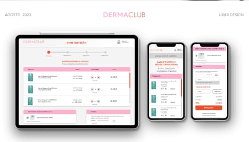 Checkout do e-commerce Dermaclub