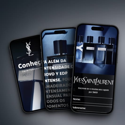 Site institucional NewCo, versão mobile