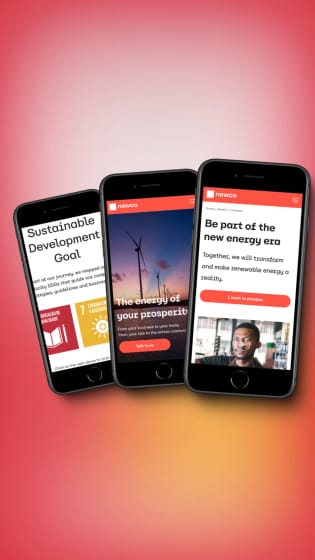 Páginas internas de site de energia renovável